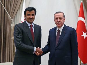 Cumhurbaşkanı Recep Tayyip Erdoğan, ve Katar Emiri Şeyh Tamim bin Hamad Al-Thani