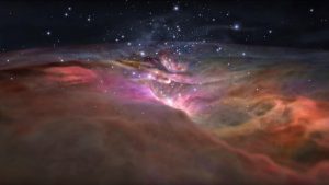 NASA Flight Through Orion Nebula in Visible and Infrared Light