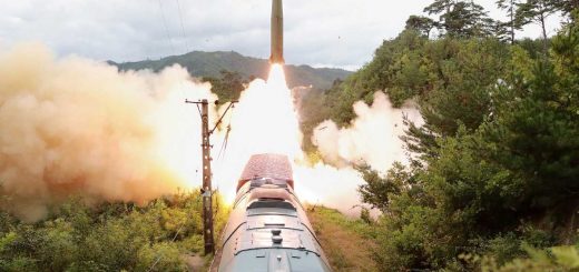 North Korea launched two nuclear-capable ballistic missiles from the train.