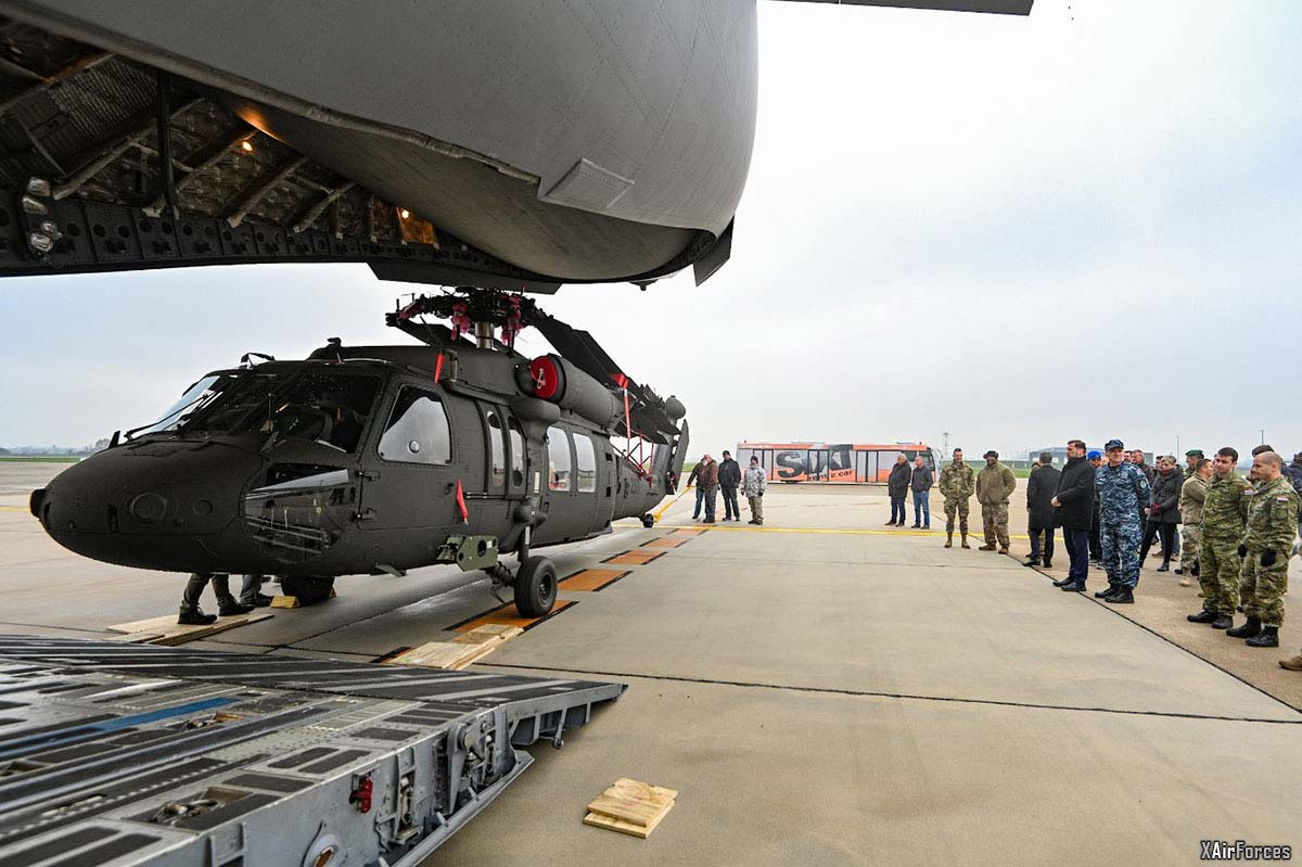 UH-60M Black Hawk unloaded in Zagreb