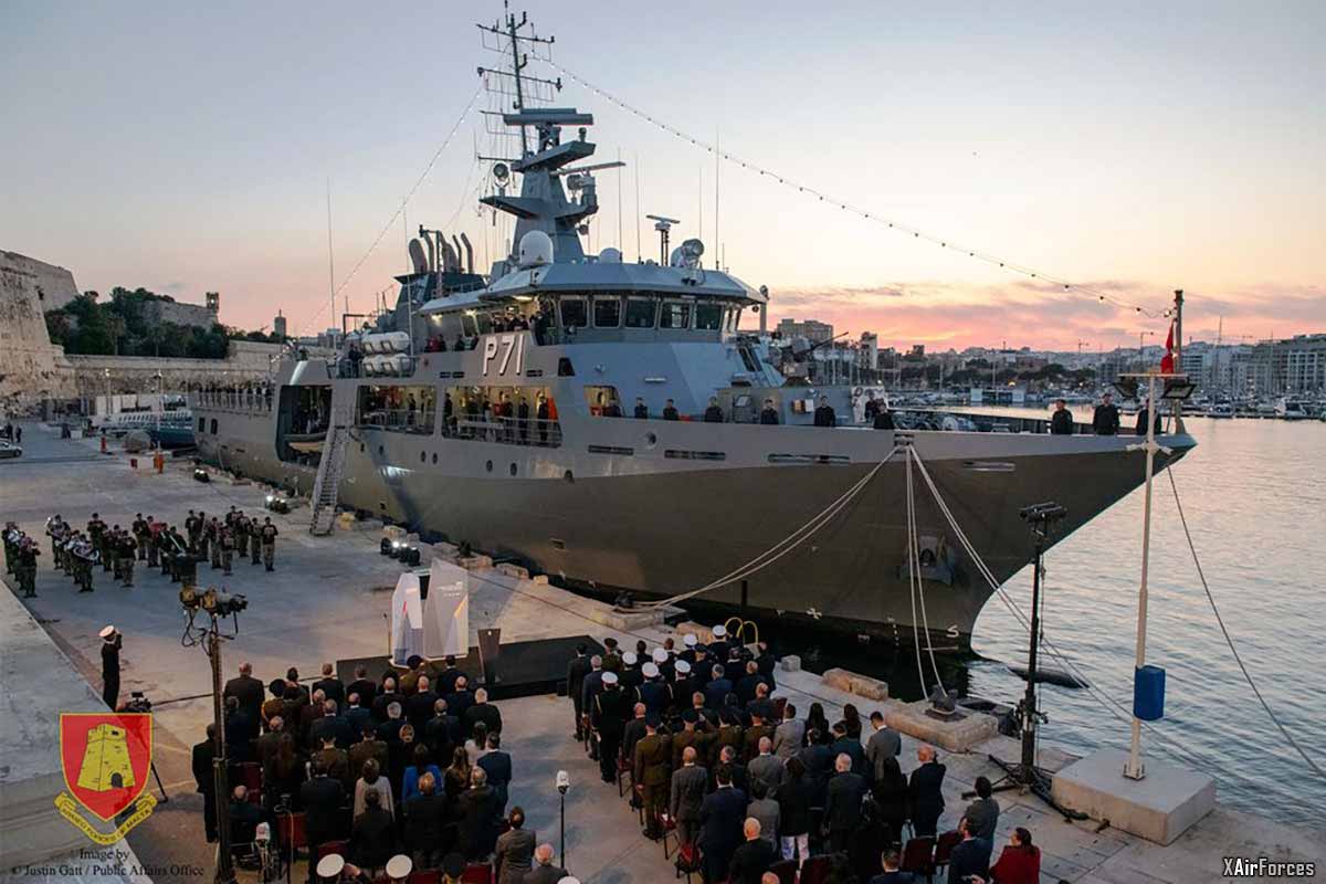2023 03 27 Malta commissions OPV P71 into service